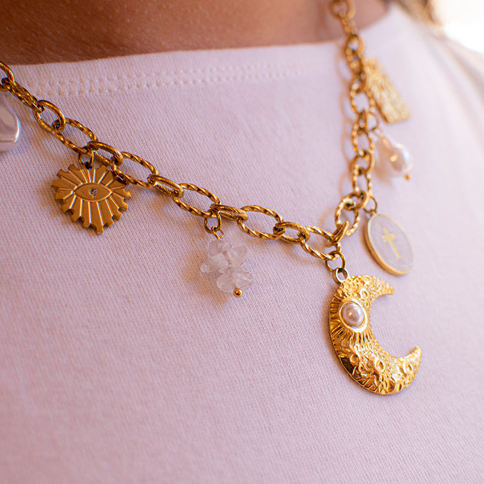 Collier ras du cou et pendentif - Frosty Eye 