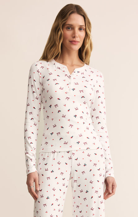 Holly Pointelle Long Sleeve Top