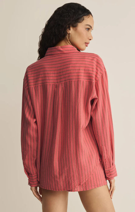 The Perfect Striped Linen Button Up Gelato