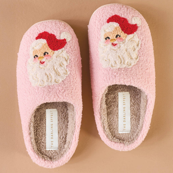 Fuzzy Slippers Santa Baby