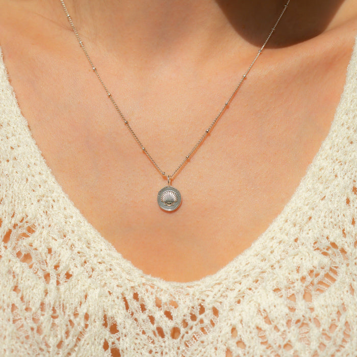 Ocean Life Necklace - Silver - Shell