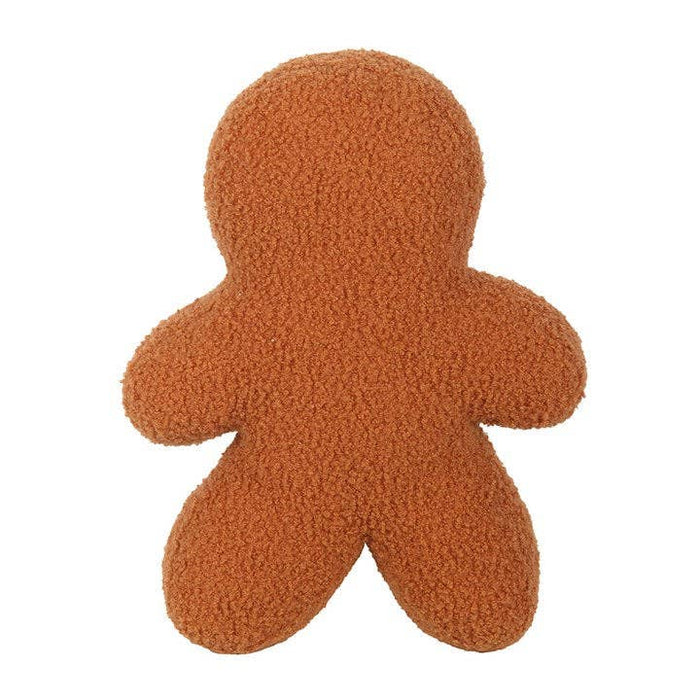Gingerbread Man Boucle Christmas Cushion