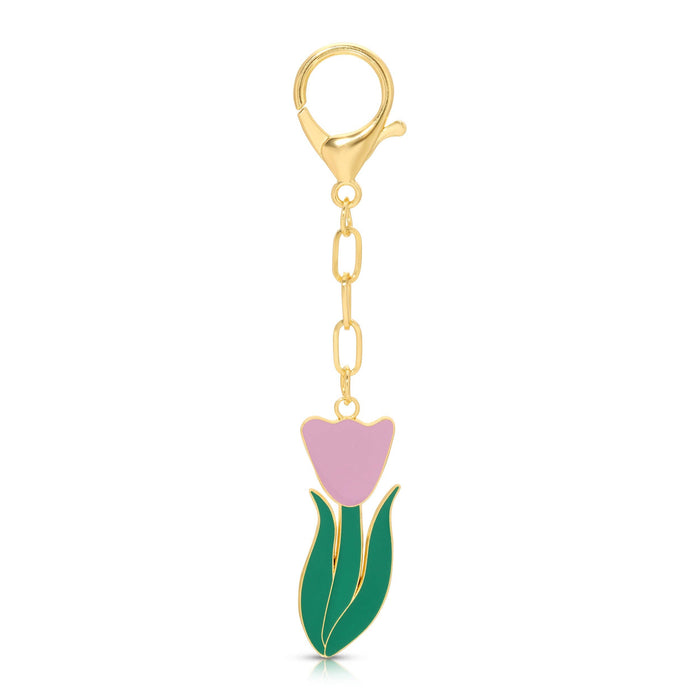 Enamel Bag Charm - Tulip