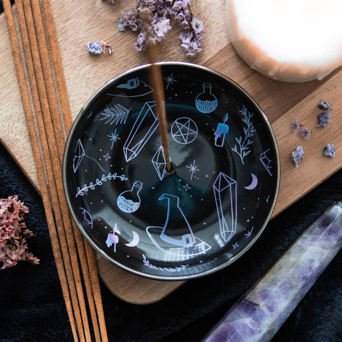 Crystal Witch Ceramic Incense Holder Plate