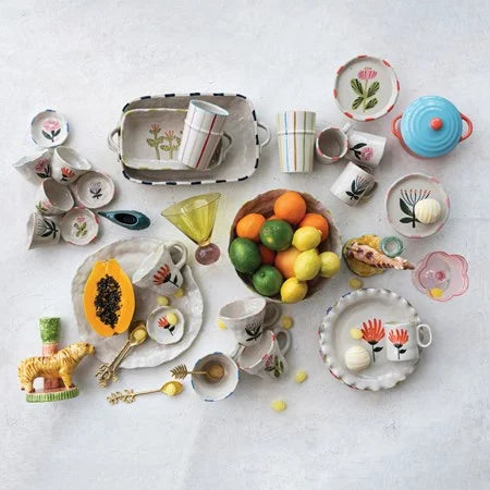 Hand-Painted Stoneware Cup