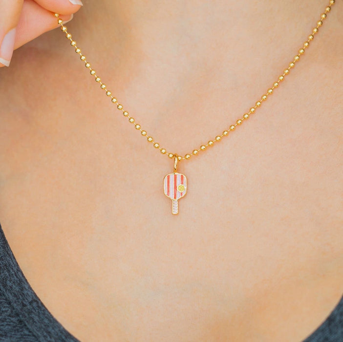 Pickleball Charm Necklace