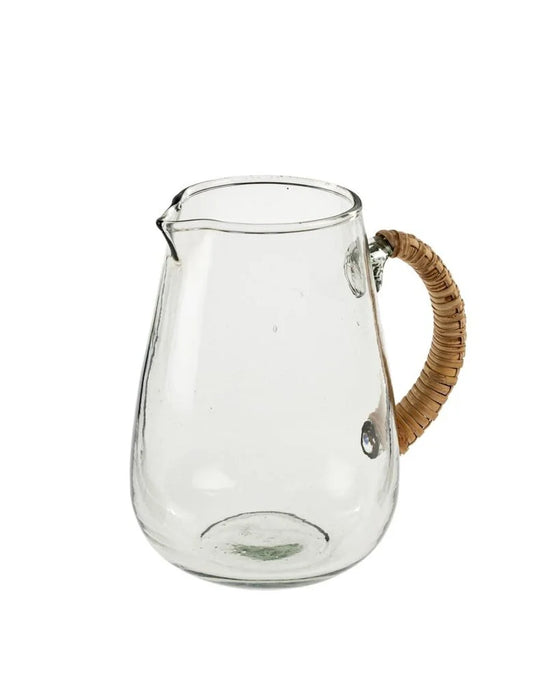 Glass Carafe with Caned Handle