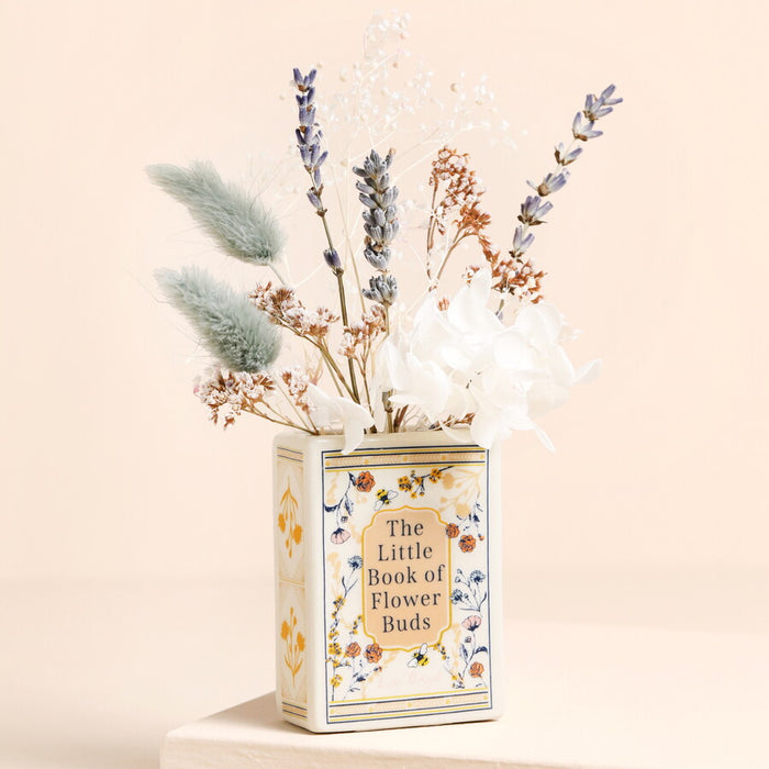 Ceramic Little Book of Flower Buds Tiny Vase