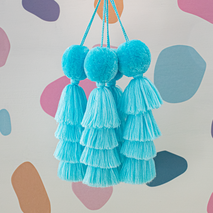 Baby Blue - Jumbo Pompom Tassel